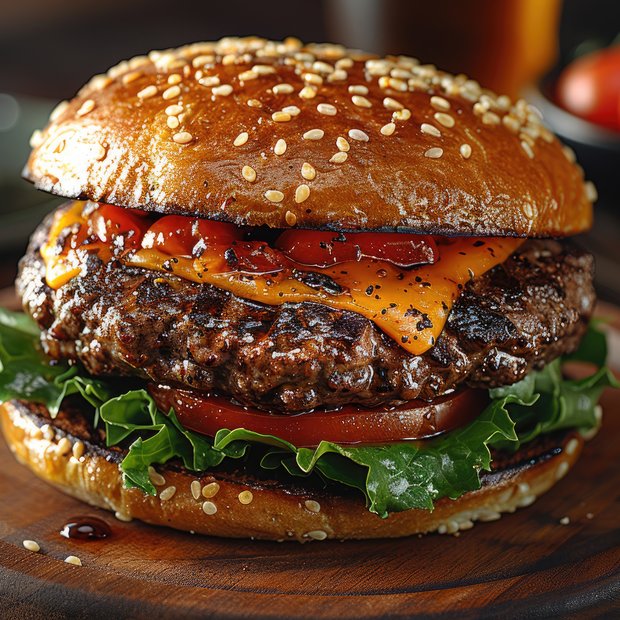 Hamburguesa rellena